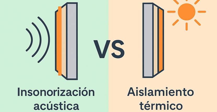 Diferencia entre insonorización acústica y aislamiento térmico