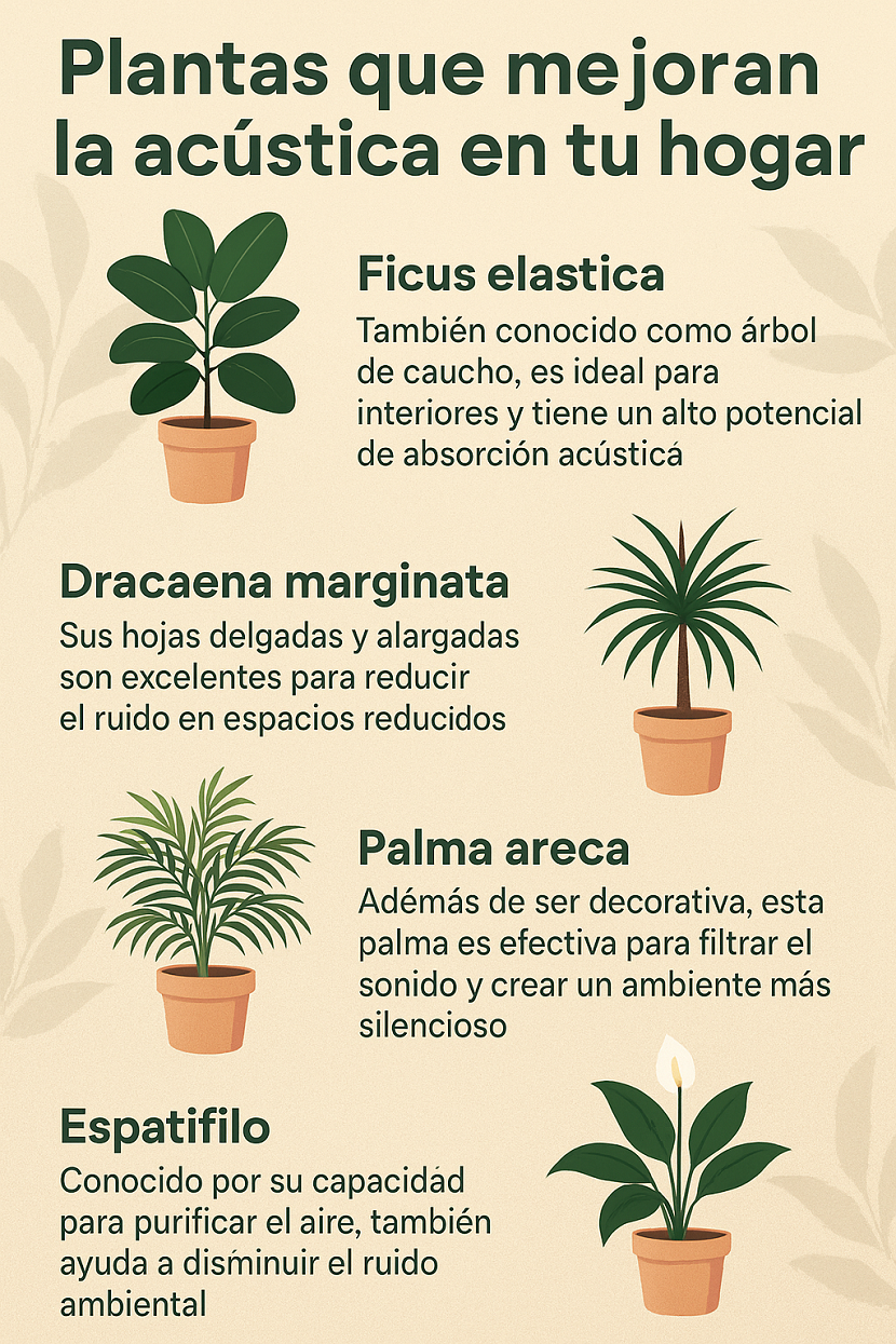 Plantas para mejorar la acústica en tu hogar