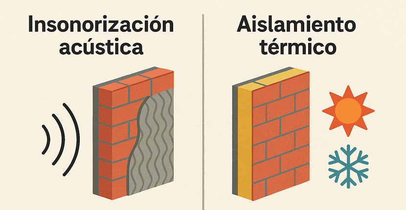 insonorización acústica y aislamiento térmico